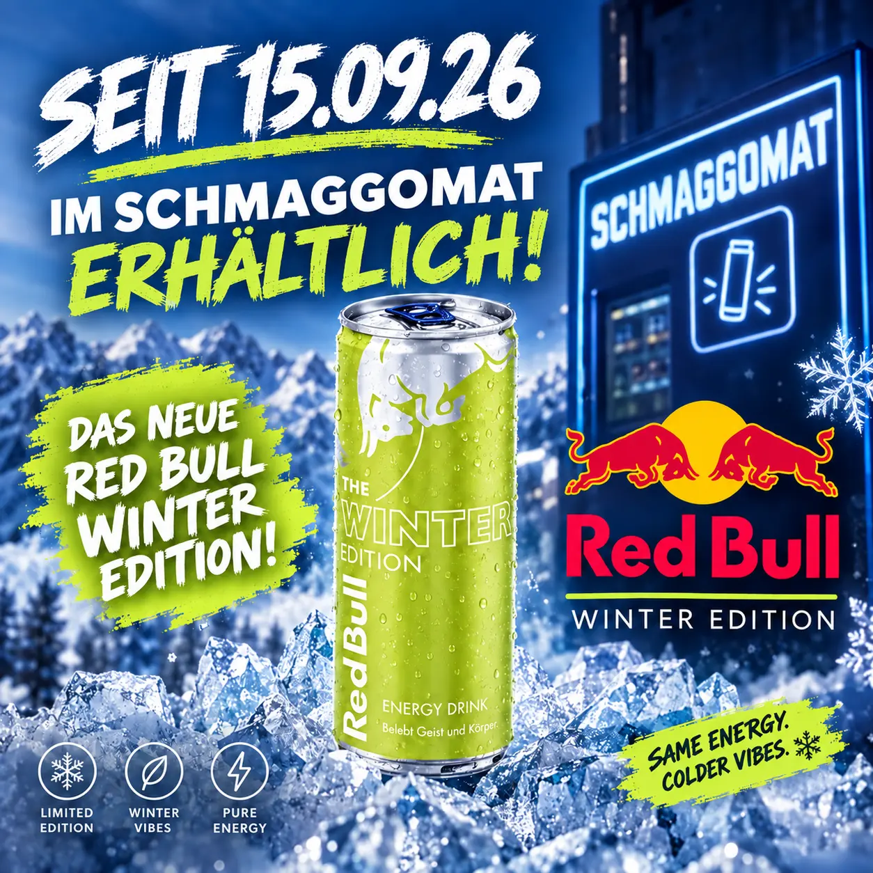 Red Bull Winter Edition – seit 15.09.26 im Schmaggomat erhältlich