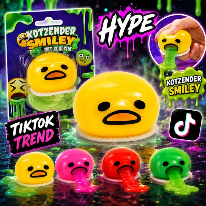 Bunte Smiley-Squishies